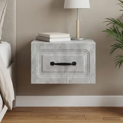Immagine prodotto di vidaXL Comodino da parete grigio cemento 34,5 x 33 x 20 cm