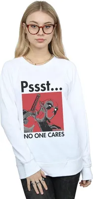 Produktbild von Marvel - "No One Cares" Sweatshirt für Damen BI16196 (XXL) (Weiß)