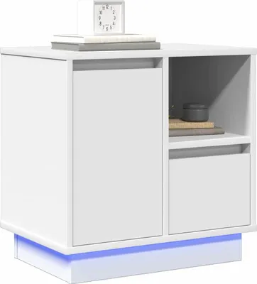 Zdjęcie produktu dla vidaXL Szafka nocna, 2 szt., biała, 50 x 34,5 x 50 cm, materiał drewnopochodny