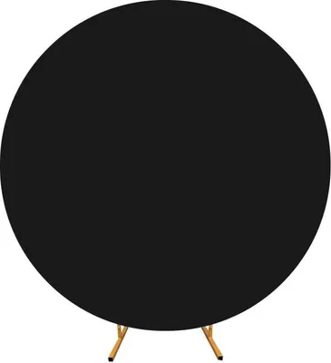 Produktbild von Elegante schwarze Auflage für Hochzeitsbogen – 200 cm Durchmesser