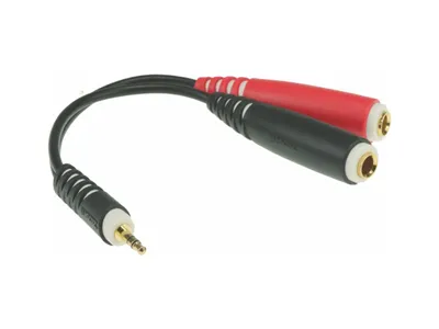 Produktbild von KLOTZ AIS GmbH AYS-3, 3.5mm, Männlich, 2 x 6.35mm, Weiblich, 0,2 m, Schwarz