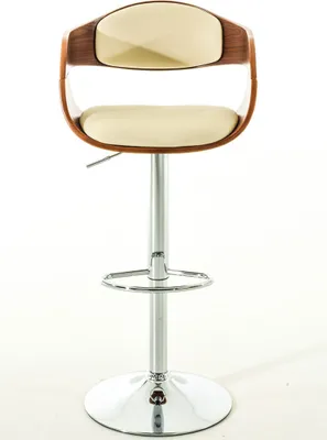 Produktbild von 2er Set Barhocker HLO-CP235 Kunstleder  walnuss/creme