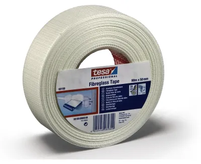Imagen del producto de Cinta de vidrio Tesa 60100, 45 metros, 50 mm, color blanco - 60100-00001-00
