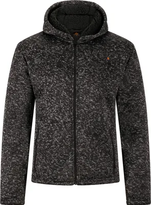 Produktbild von il Lago Prestige Teddy Strickfleece-Jacke Spirit Herren (Schwarz Meliert) Größe 4XL