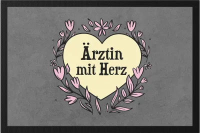 Produktbild von Ärztin mit Herz Fußmatte  Geschenkidee Zum Danke Sagen Beste Ärztin