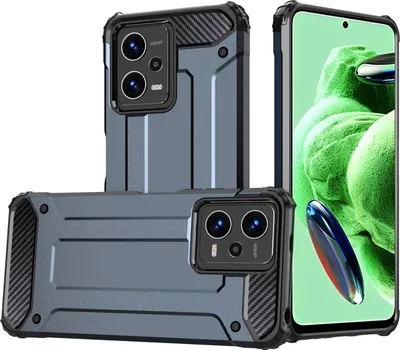 Produktbild von Mobigear Outdoor  POCO X5 Hülle Hardcase Backcover Stoßfest - Marineblau