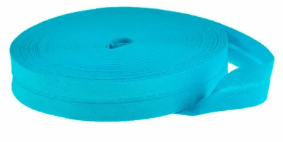 25m Schrägband Baumwolle Breite 20mm gefalzt, türkis