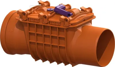 Produktbild von KESSEL Staufix 73150 Rückschlagventil DN 150 ANTI FLUT VENTIL 2 Absperrklappen