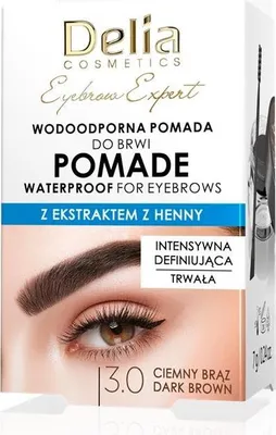 Obrázek produktu pro Delia Eyebrow Expert Voděodolná pomáda na obočí 3.0 Dark Brown