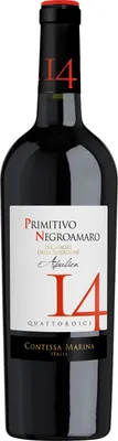 Produktbild von Primitivo Negroamaro Puglia IGT 14 Contessa Marina Apulien Rotwein halbtrocken