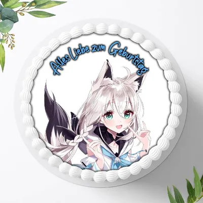 Produktbild von Für die Geburtstags Torte ein Tortenaufleger, Zuckerbild mit dem Motiv: Anime Manga, Essbares Foto für Torten, Fondant, Ø 20cm, 0852w