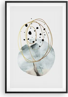 Produktbild von Gerahmtes Poster - Schwarzer Rahmen - Modern Abstraktion Flecken - 61x91,5 cm - Wand Bild - Wanddeko - Wandbilder - Kunstposter - Wandposter - Bilderrahmen - Bilder - Kunstdruck - P2BPA61x91-4782
