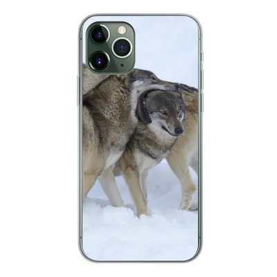 Produktbild von MuchoWow® Handyhülle Schutzhülle Hülle für iPhone 11 Pro Wolf - Europa - Schnee Silikon Softcase Handy Hülle - Handy