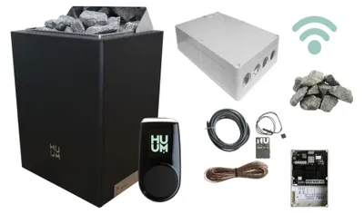 Produktbild von Saunaofen 9kW HUUM CORE WALL 9kW Finnisch +Steuergerät HUUM UKU WIFI App Control