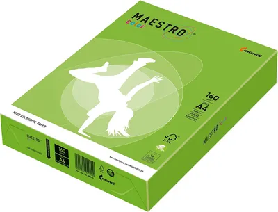 Produktbild von Mondi Maestro Color maigrün 160g/m² DIN-A4 - 250 Blatt MA42