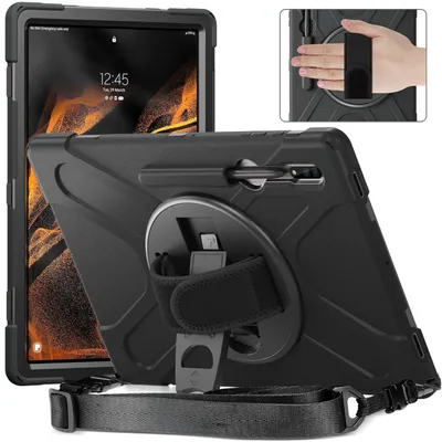 Obrázok produktu pre Pre Samsung Galaxy Tab S10 / S9 / S8 Ultra 360° Black Tablet Cover