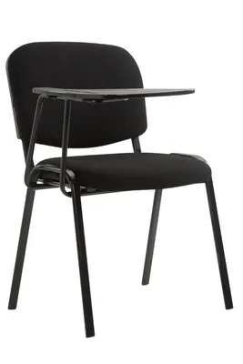 Produktbild von CLP Stuhl Ken mit Klapptisch Stoff mit gepolsterter Sitzfläche schwarz
