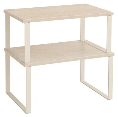 Obrázok produktu pre Sada dvoch plechov na pečenie – kov/drevo – hnedá/biela – 19,5 x 29,7 x 15,8 cm