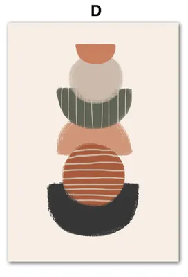 Produktbild von Poster Boho Abtrakt Boho · Berge Sonne | Bilder Wohnzimmer | Wandbilder Schlafzimmer | Deko Print ohne Rahmen | Bilder  Kunstdruck · Motiv D · 13 × 18 cm