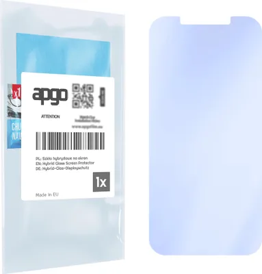 Produktbild von apgo Displayschutzglas für Apple iPhone 12 Pro Max Bildschirmschutz, 9H Hybrid Schutzglas mit Keramikbeschichtung [Glänzend, Full Glue]