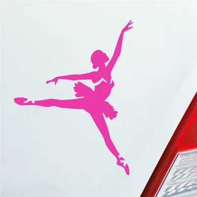 Produktbild von Auto Aufkleber Tänzerin Ballerina Ballett Musik 9x12 cm Pink Sticker Heckscheibenaufkleber