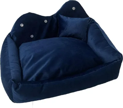 Image de Lit de prince bleu marine l 52 x 42 x 10 cm