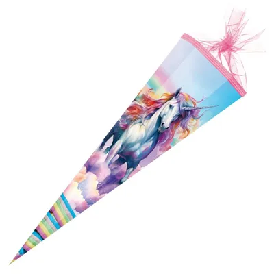 Produktbild von Schultüte / Zuckertüte / 85cm / eckig / "Sweet Unicorn"