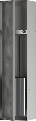 Produktbild von hansgrohe XtraStoris Rock Toilettenbürstenhalter, mit Ablage, befliesbare Tür, rahmenlos, 145x140x595mm, 56060800
