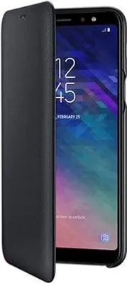 Produktbild von Samsung EF-WA605, Geldbörsenhülle, Samsung, Galaxy A6+, 15,2 cm (6"), Schwarz