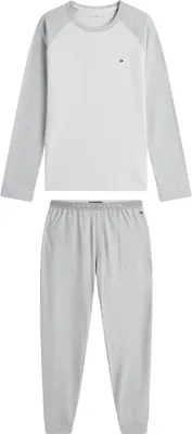 Produktbild von Tommy Hilfiger Herren Pyjama-Set Jersey Pj Set Cuffed Lang, Grau (Light Grey Hea