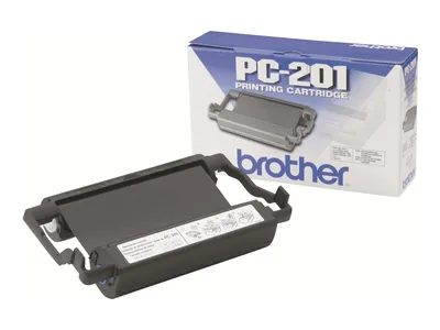 Obrázek produktu pro Brother PC-201, Faxová kazeta + páska, 420 str., Černá, Brother FAX-1010, FAX-1020, FAX-1030, FAX-1020e, FAX-1030e, FAX-1020Plus, FAX-1030Plus, Tepelný přenos, 1 kusů