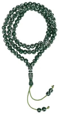 Productafbeelding van Gebedsketting - 99 Kralen van Hars - Islamitisch Gebed - Groen - 49 cm lengte