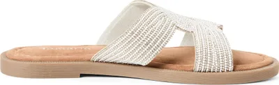 Produktbild von Tamaris Damen Pantolette Leder mit Strass und Perlen 1-27113-42, Größe:40 EU, Farbe:Silber