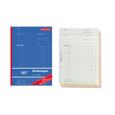 Zdjęcie produktu dla Herlitz Rechnungsbuch A5 307 3x40 Bl. selbstdurchschreibend