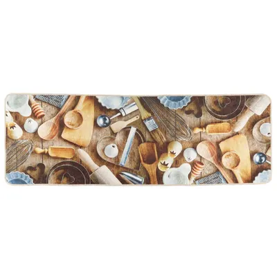 Produktbild von vidaXL Küchenteppich Mehrfarbig 60x180 cm Waschbar
