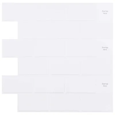 Produktbild von vidaXL U-Bahn-Fliese 10 pcs Weiß 30 x 30 cm Polyurethan und PET