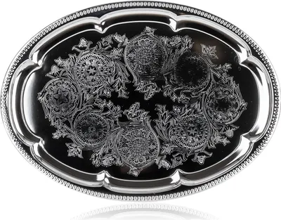 Image de BANKETT Plateau ovale en acier inoxydable AKZENT 40,5 x 29 cm