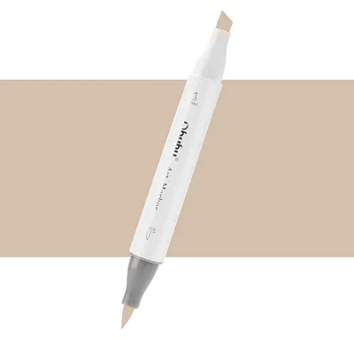 Obrázek produktu pro Lihová fixa OHUHU oboustranná Brush & Chisel, Yellow Grey 08 (YG080)