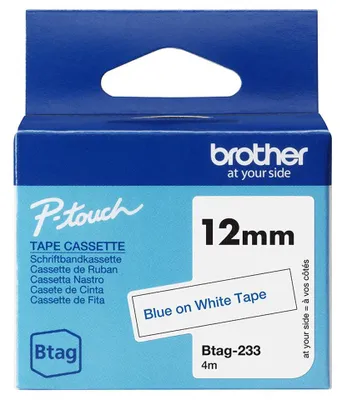 Image de Brother BTAG-233 ruban d'étiquetage Bleu sur blanc