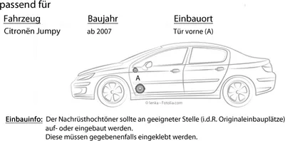 Produktbild von Lautsprecher Boxen JBL 16,5cm System Auto Einbausatz - Einbauset passend für Citroen Jumpy - justSOUND
