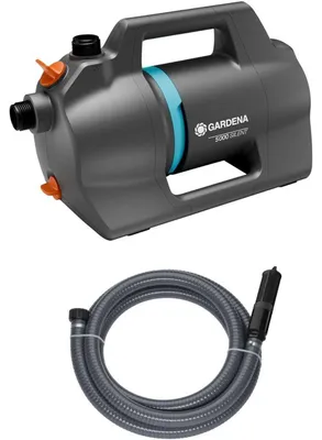 Produktbild von Geräuscharme Oberflächenbewässerungspumpe 5000 mit Ansaugset – 5000 l/h – 3,7 bar