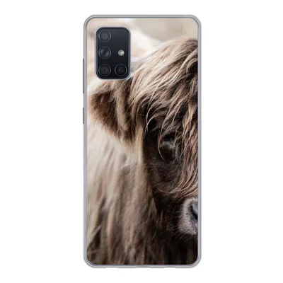 Produktbild von MuchoWow® Handyhülle Schutzhülle Hülle für Samsung Galaxy A51 Schottischer Highlander - Kuh - Vlies Silikon Softcase Handy Hülle - Schutzabdeckung
