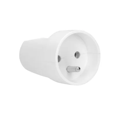 Obrázek produktu pro Přenosná jednoduchá odnímatelná zásuvka, 16A, 250V, 2P+Z, bílá.