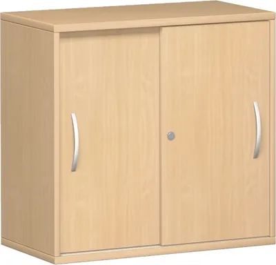 Produktbild von Geramöbel Schiebetürenschrank 1 Nachbildung-Einlegeboden, abschließbar, 800x425x768, Buche/Buche, N-10S208-BB