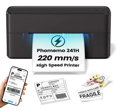 Obrázek produktu pro Štítkovací tiskárna - 220 mm/s - 10 x 15 cm - Termotisk - Černá