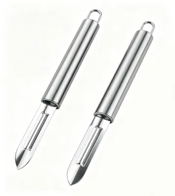 Productafbeelding van Set van 2 RVS Groente- en Aardappelschillers met Ergonomische Handgreep