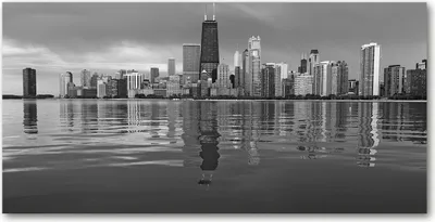 Imagen del producto de Tulup® - Cuadro sobre lienzo - 120x60 cm - Arte para la pared - Impresiones sobre lienzo - Impresión en lienzo - Paisajes y arquitectura - Blanco y - Chicago