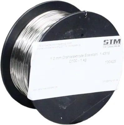 Imagen del producto de Alambre de soldadura de 1 mm, acero inoxidable V2A 308L, 1 kg, para soldadura de acero inoxidable