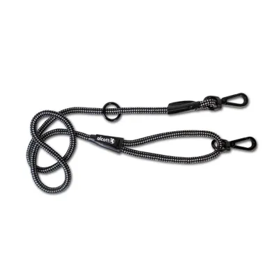 Produktbild von Alcott geflochtene Leine + Koppel in schwarz 120cm
