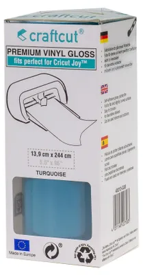 Produktbild von craftcut® Premium Plotterfolie glänzend G38 TURQUOISE 13,9 x 244 cm